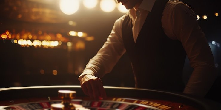 Live roulette table with wheel close-up Asia Gaming roulette table live stream on halocuan98